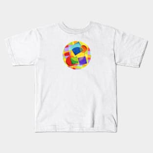 Candy Rainbow Geometric Plaid Kids T-Shirt